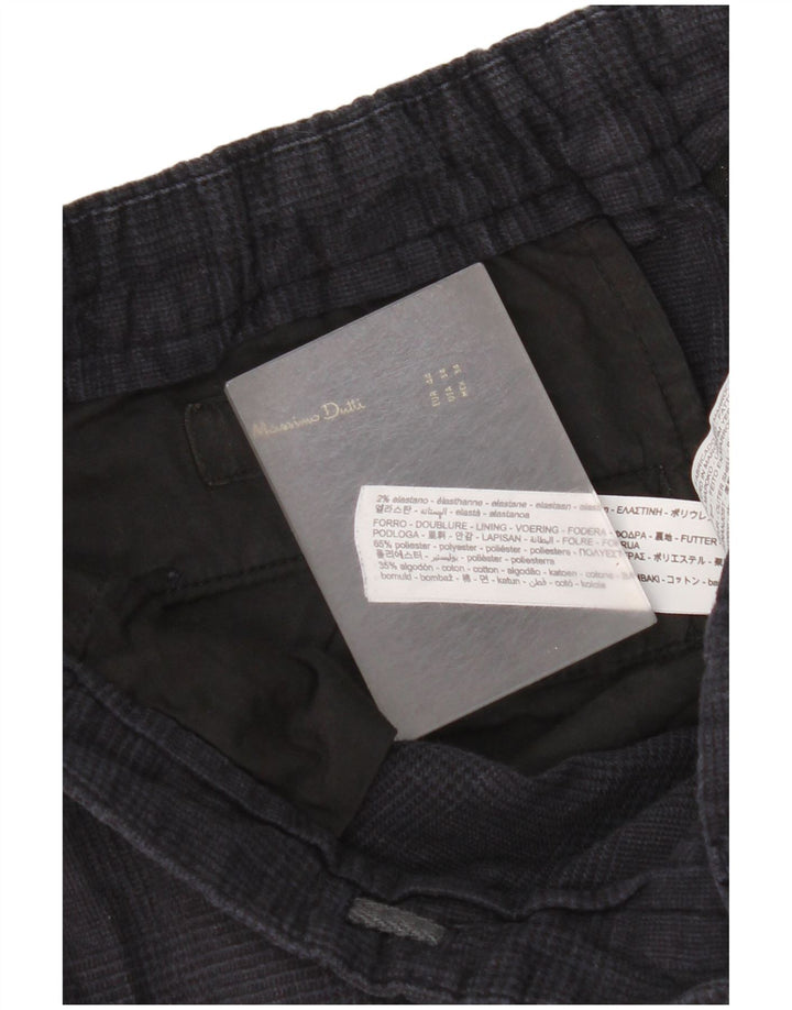 Męskie spodnie Chino Massimo Dutti EU 44 Large W34 L29 Granatowa kratka