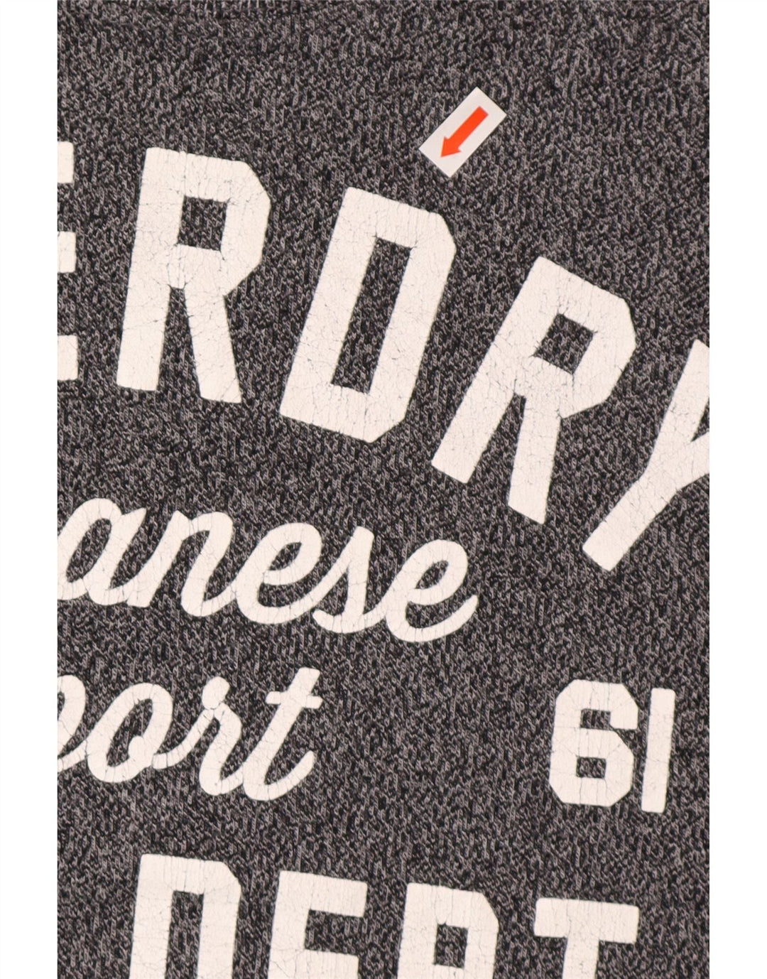 Męski T-shirt SUPERDRY z grafiką, średnioszary, bawełniany w cętki