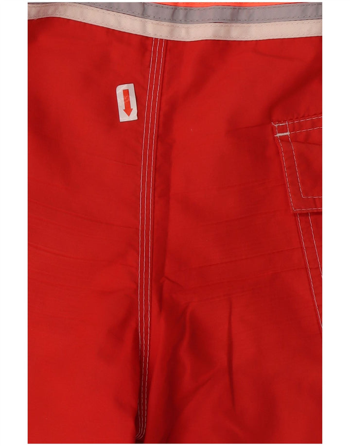 Męskie spodenki kąpielowe Sundek z grafiką, duże, czerwone nylonowe