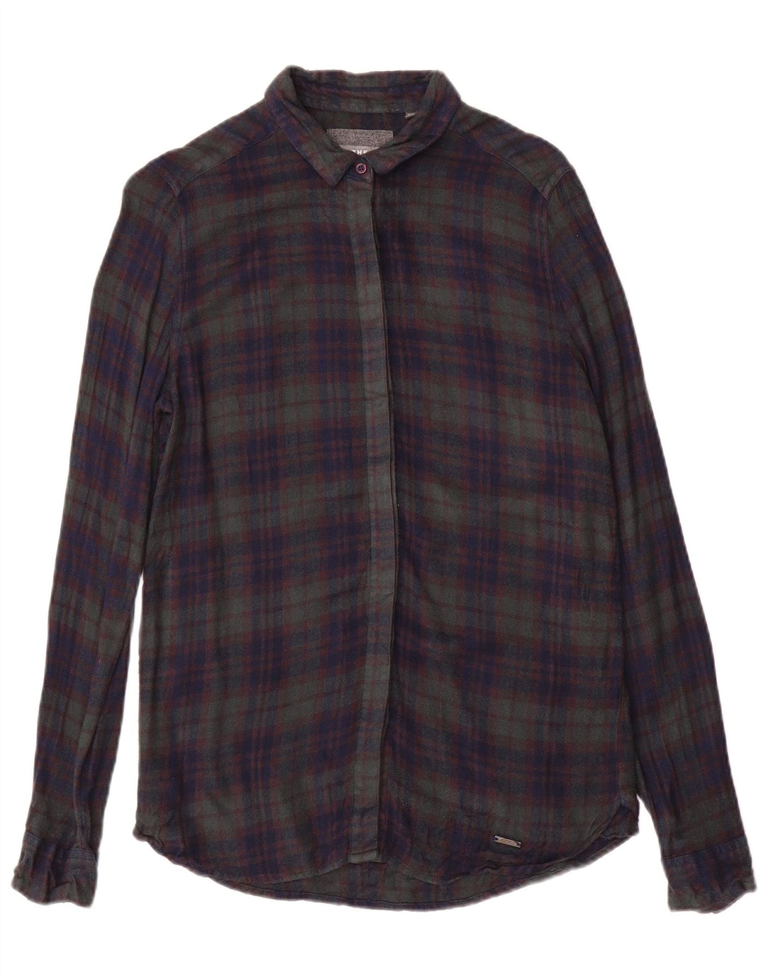 Damska koszula flanelowa Superdry UK 6 XS w granatową kratkę