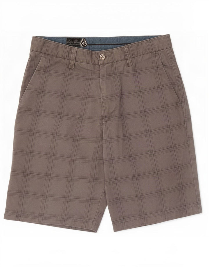 Męskie spodenki Chino Volcom Medium W32 w szarą kratkę
