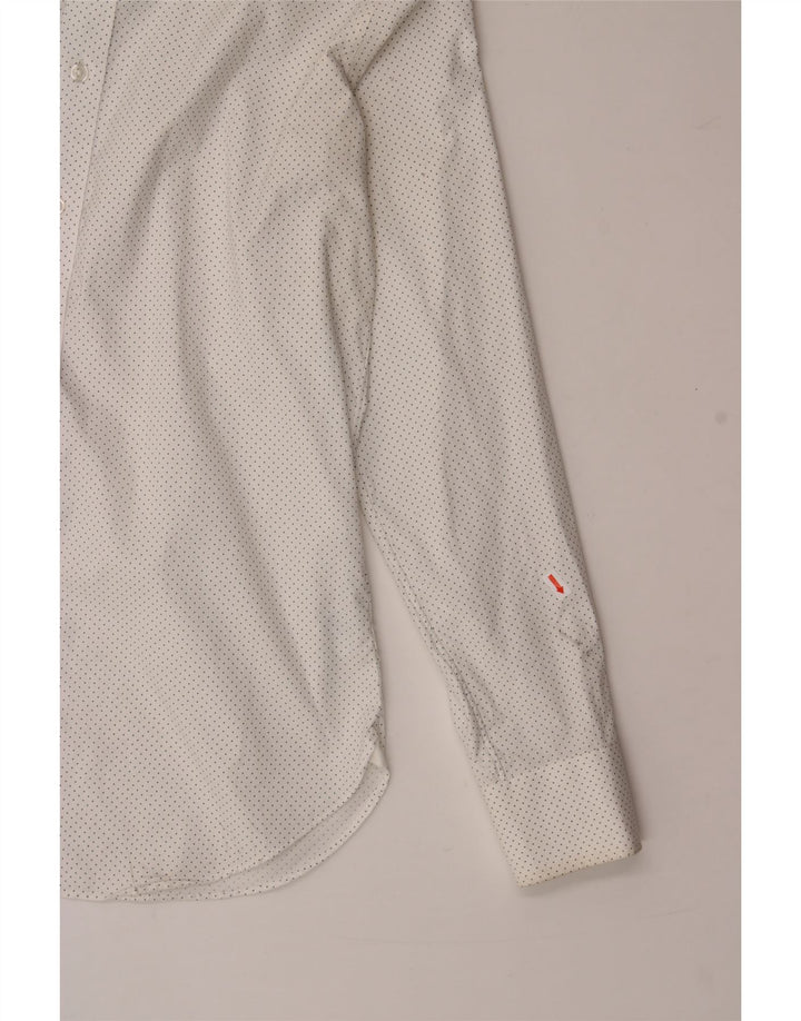 J. CREW Mens Ludlow Classic Fit Shirt Size 15 Medium White Spotted Vintage J. Crew and Second-Hand J. Crew from Messina Hembry 