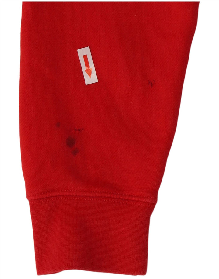Męski sweter z kapturem Nike, mały, czerwony, bawełniany
