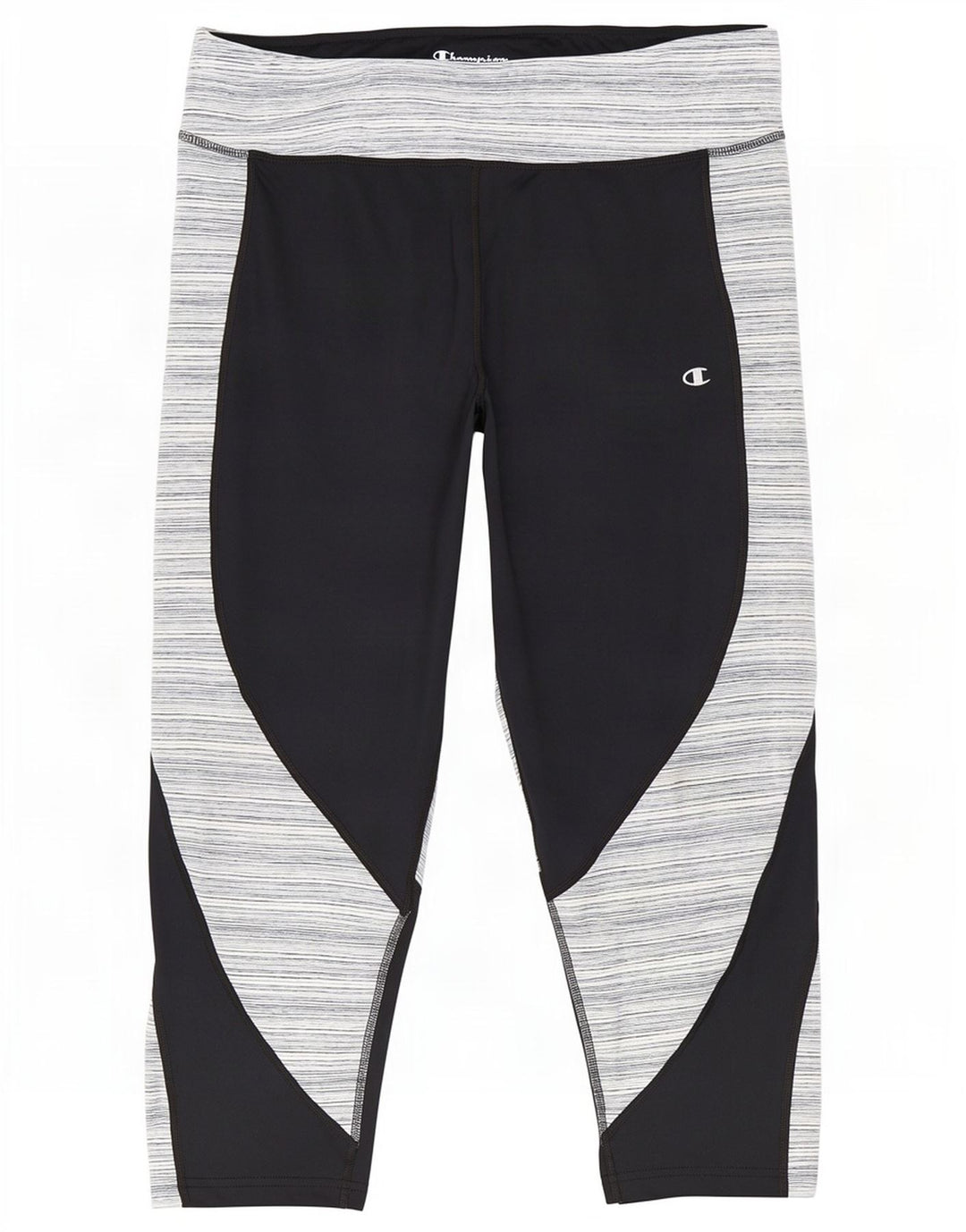 Damskie legginsy Champion Capri UK 20 2XL Czarny poliester w prążki