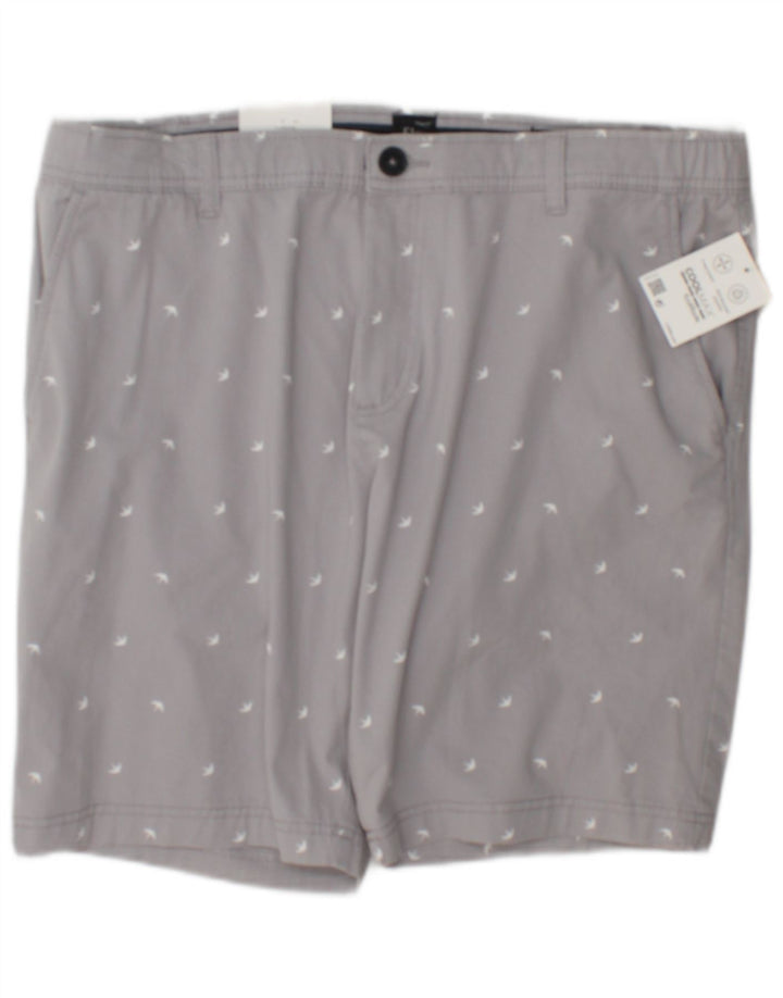 Męskie spodenki chino C & A w abstrakcyjny wzór W38 XL, szara bawełna