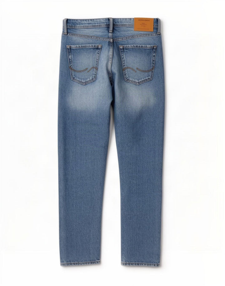 Męskie jeansy Jack & Jones Chris Straight W30 L32 Niebieskie bawełniane