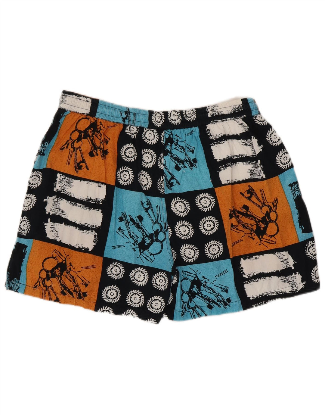 Spodenki męskie w stylu vintage, duże W36, wielobarwny patchwork