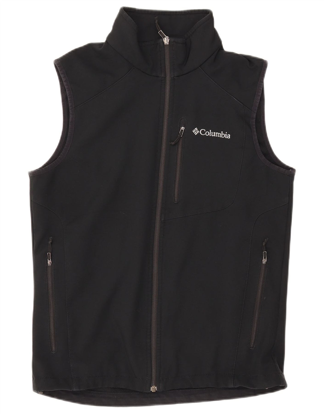 Męska kurtka dresowa bez rękawów COLUMBIA, średni czarny poliester