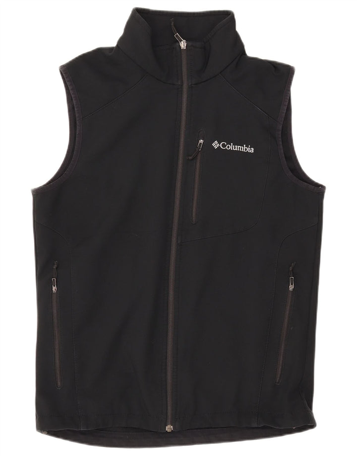 Męska kurtka dresowa bez rękawów COLUMBIA, średni czarny poliester