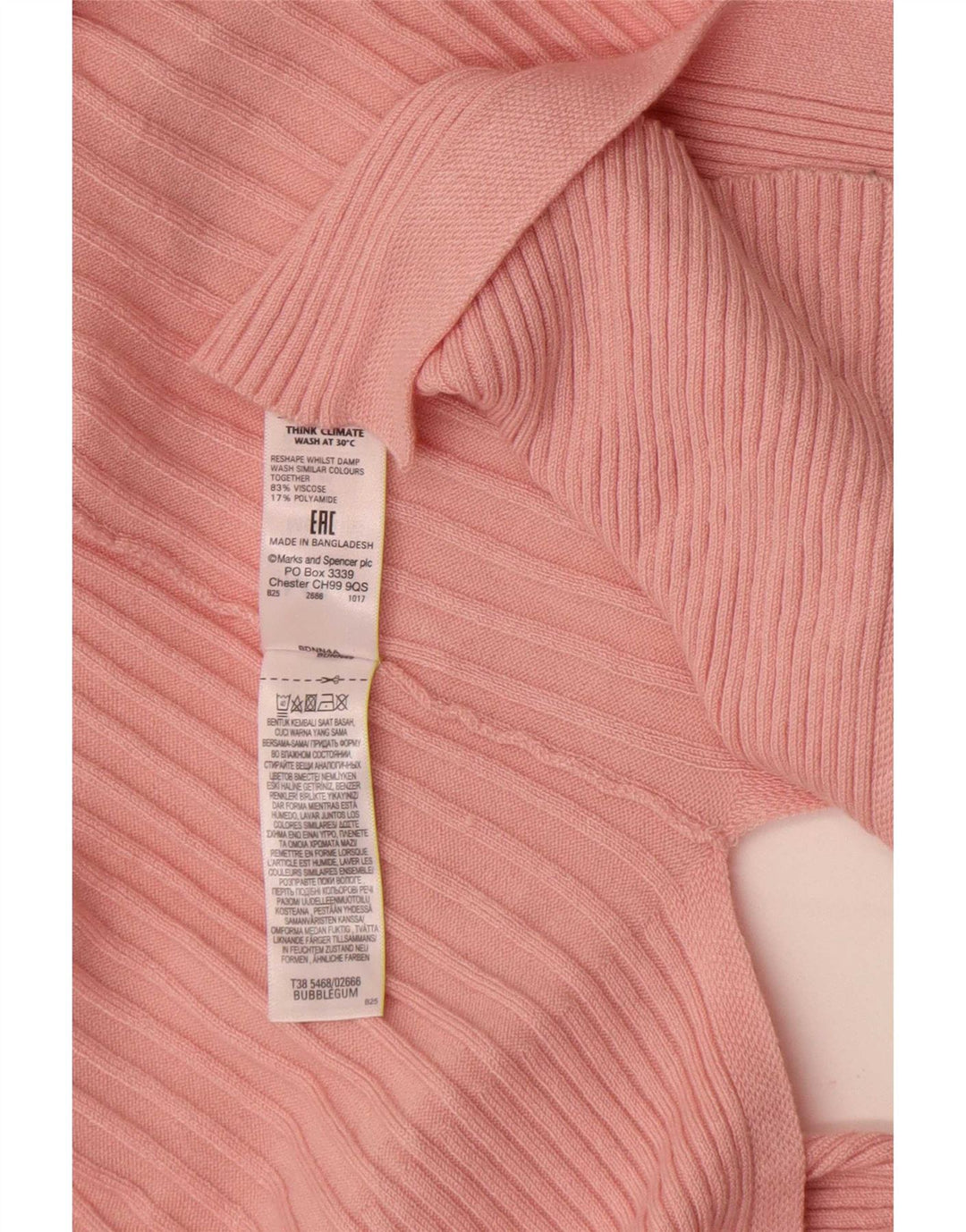 Sweter damski Marks & Spencer Longline Open Cardigan UK 14, średni róż