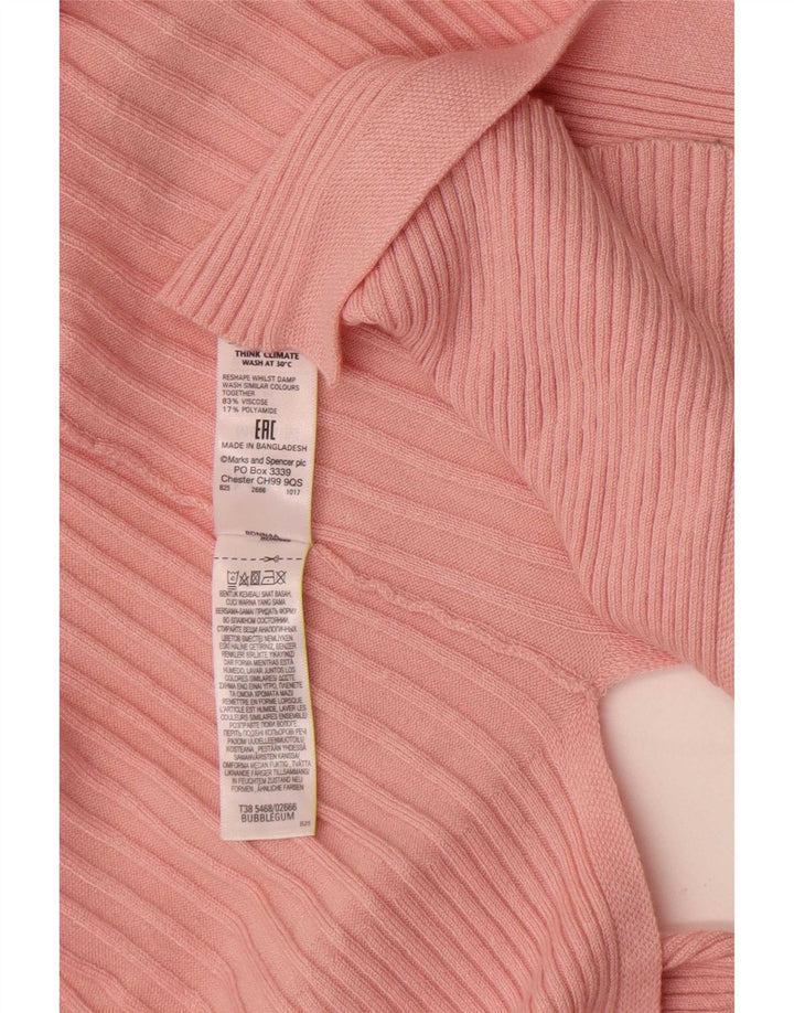 Sweter damski Marks & Spencer Longline Open Cardigan UK 14, średni róż