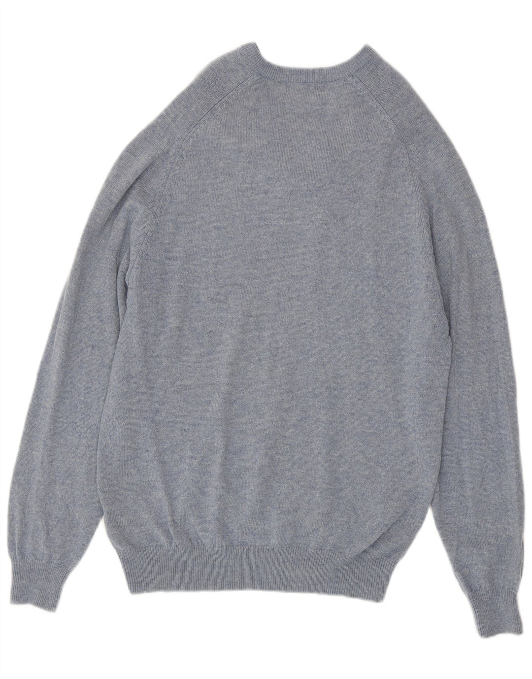 Męski sweter Marks & Spencer Blue Harbor z dekoltem w kształcie litery V, średnioniebieski