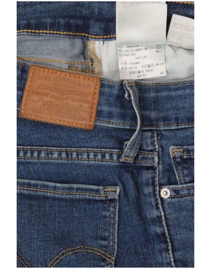 Damskie jeansy Levi's 712 Slim W27 L30 Niebieska bawełna
