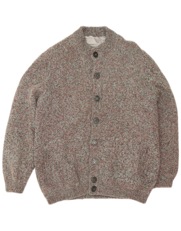 Vintage męski sweter rozpinany, duży, wielobarwny nakrapiany