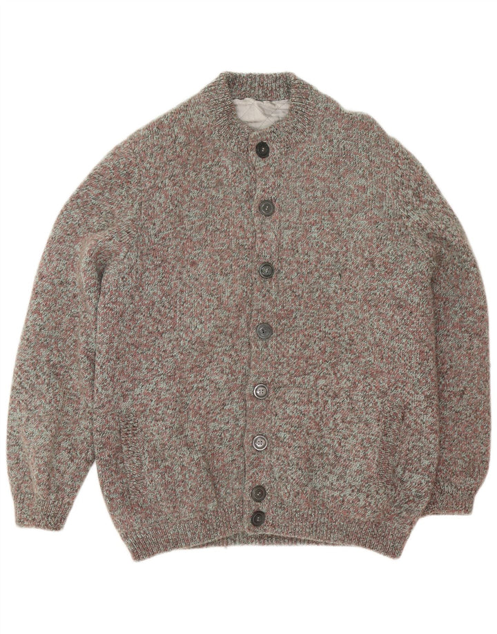 Vintage męski sweter rozpinany, duży, wielobarwny nakrapiany