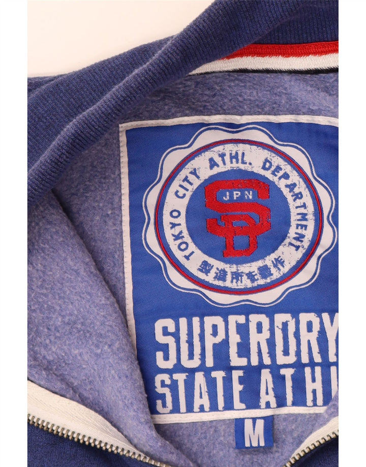 Męska kurtka dresowa Superdry z grafiką, średnia, granatowa, bawełniana