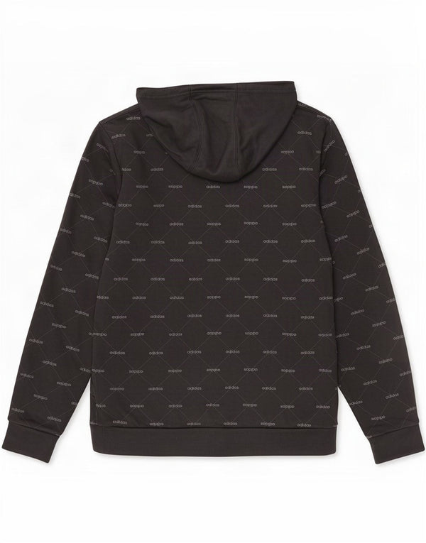 Adidas Mens Graphic Hoodie Jumper XL Black Cotton
