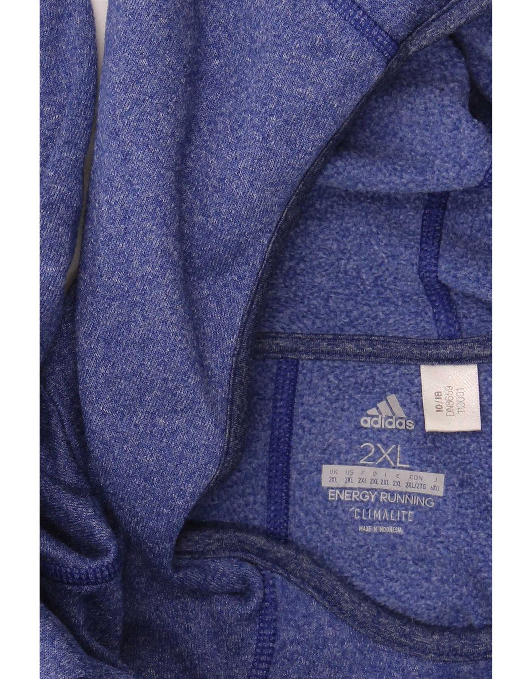 Adidas Męska bluza z kapturem i długim rękawem 2XL niebieska
