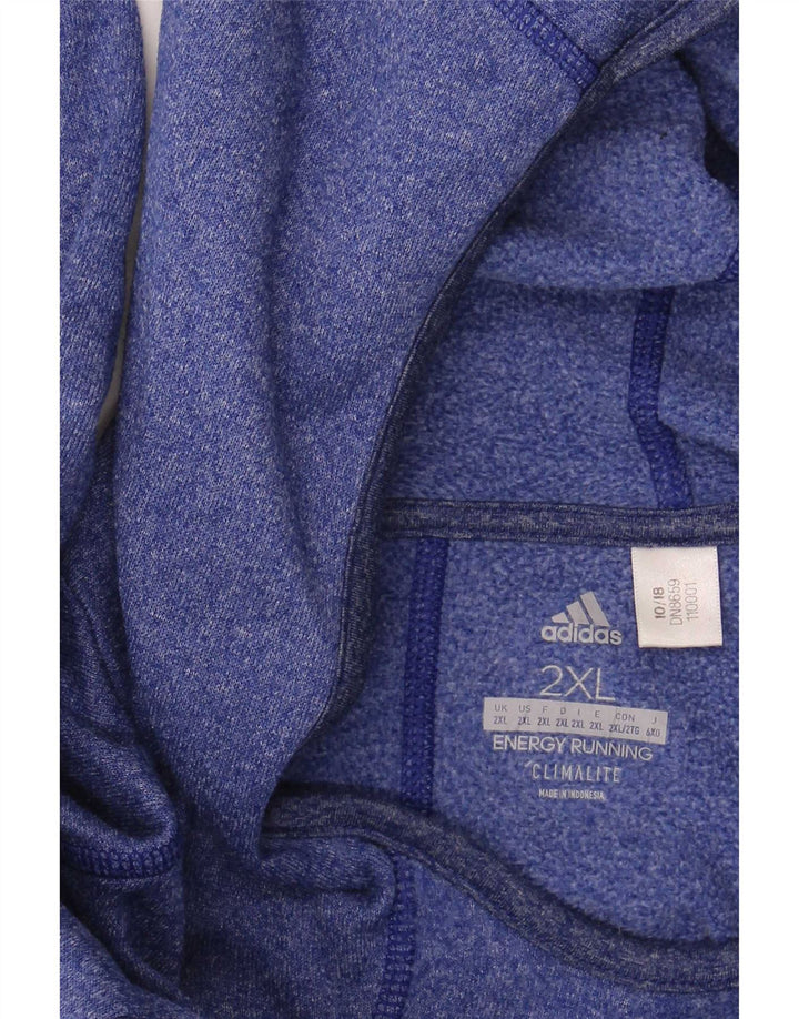 Adidas Męska bluza z kapturem i długim rękawem 2XL niebieska