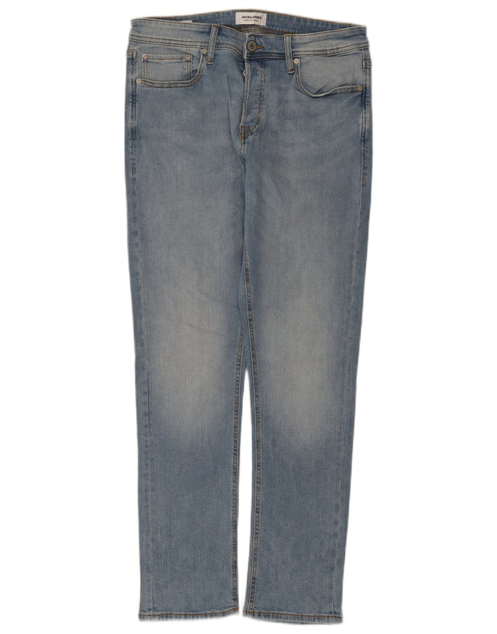 Męskie jeansy typu slim Jack & Jones W32 L32 Niebieskie bawełniane