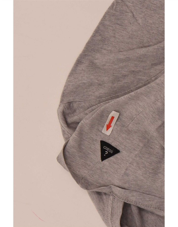 Męski T-shirt Guess z grafiką, mały, szary