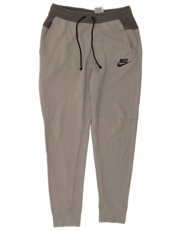 Męskie spodnie dresowe Nike, średnioszare, bawełniane