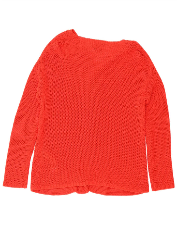 Sweter damski Massimo Dutti z otwartym kardiganem UK 10 Small Red Cotton