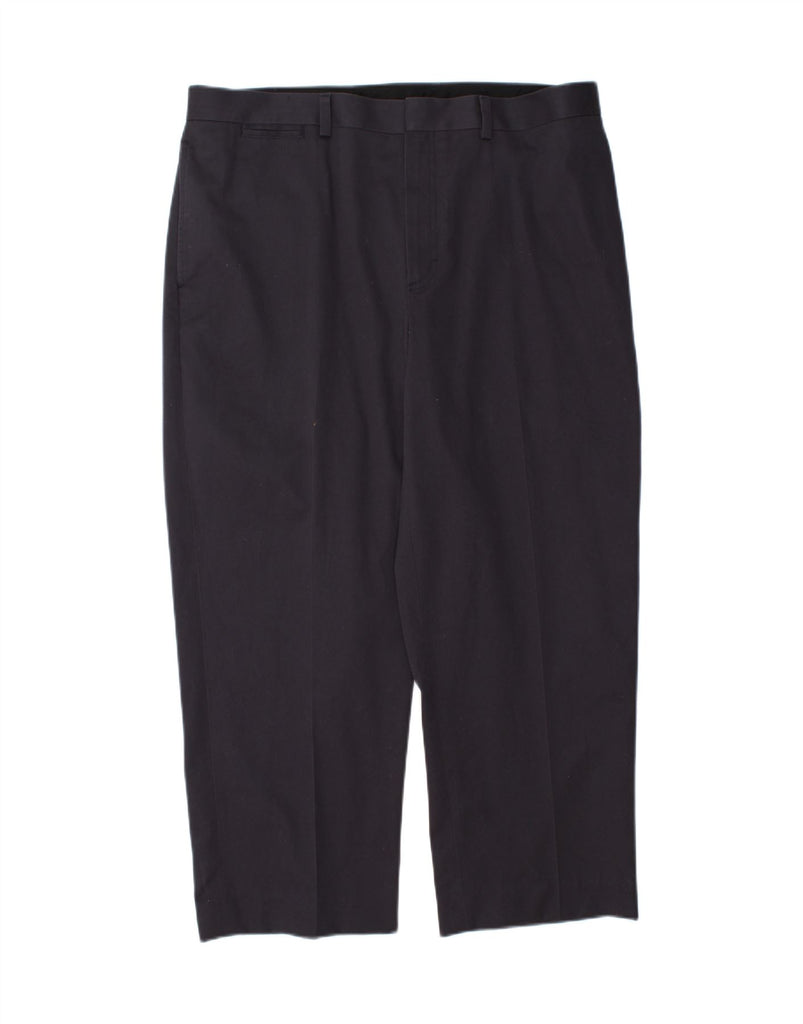 L.L.BEAN Mens Classic Fit Straight Chino Trousers W37 L27 Navy Blue Cotton Vintage L.L.Bean and Second-Hand L.L.Bean from Messina Hembry 