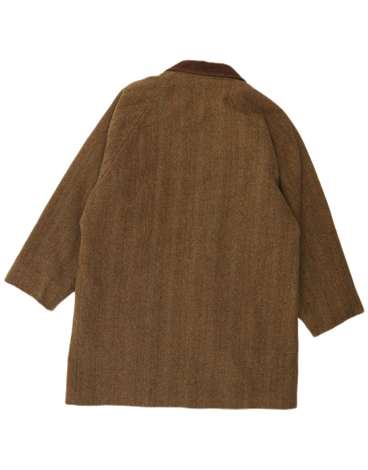 Płaszcz męski HUSKY IT 48 Średni brąz w jodełkę