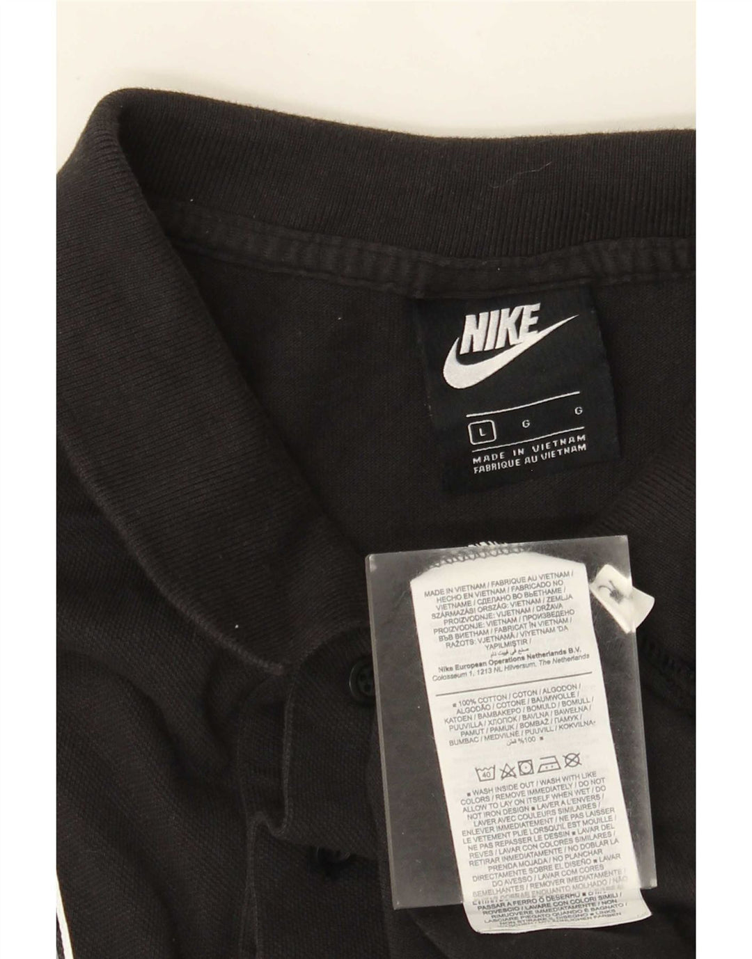 Męska koszulka polo Nike, duża, czarna, bawełniana