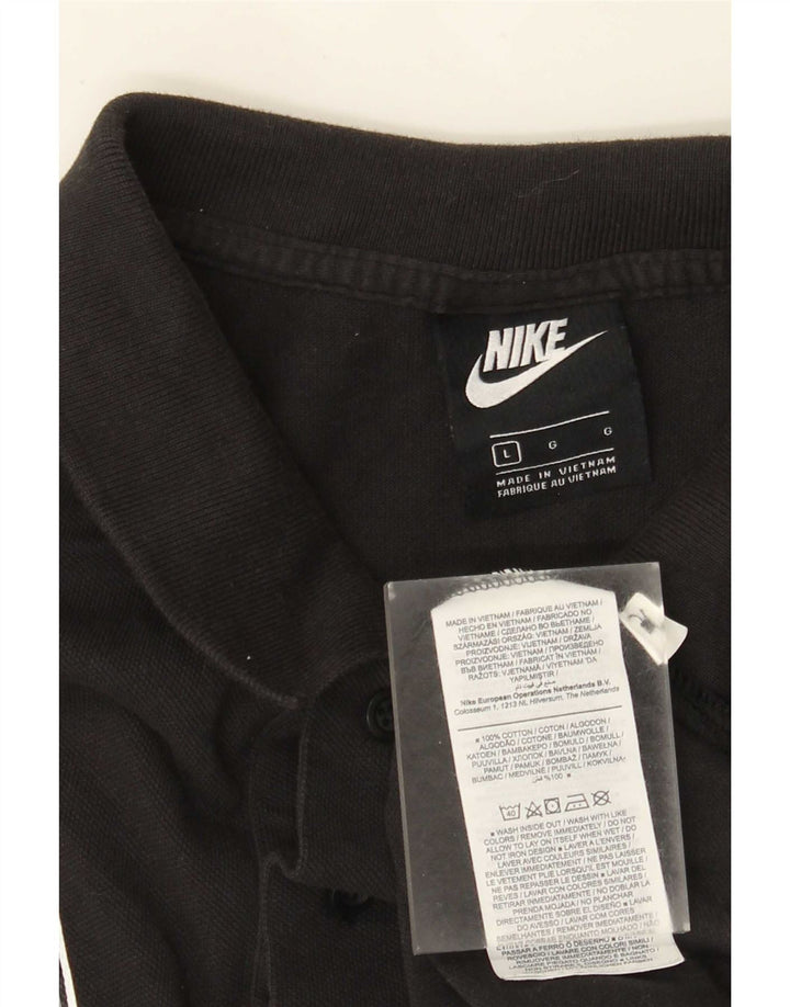 Męska koszulka polo Nike, duża, czarna, bawełniana