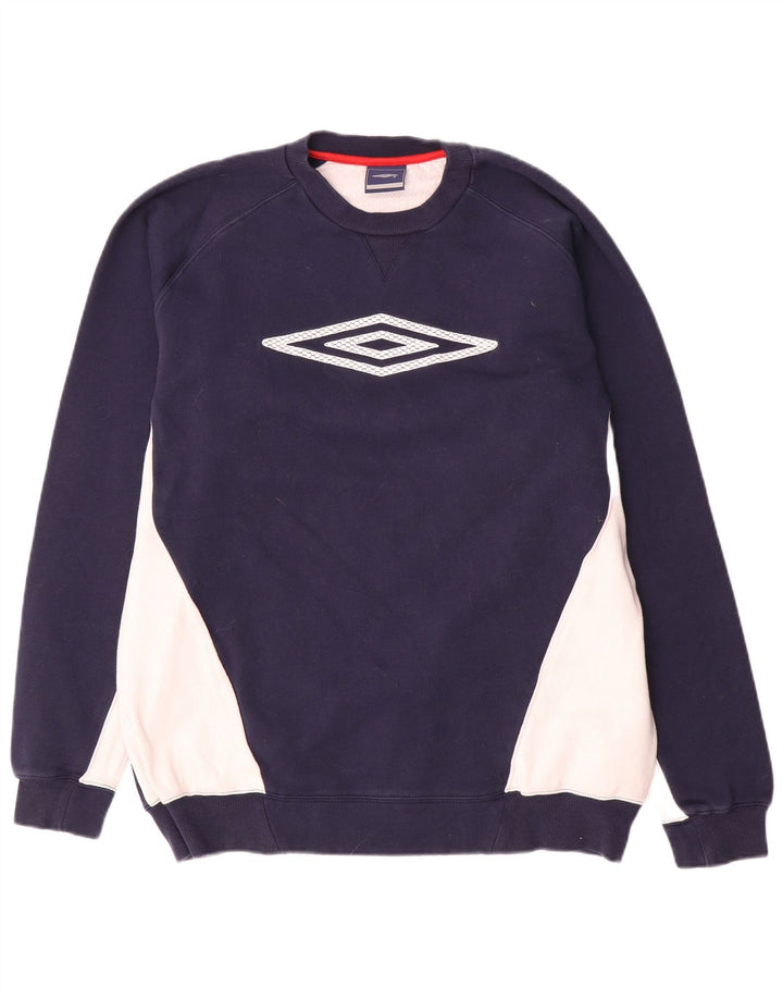 Męska bluza z grafiką Umbro, duża, granatowa, z blokami kolorów