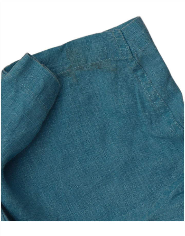 Męska koszula z krótkim rękawem Tommy Bahama Grant Fit 2XL w kolorze niebieskim, lnianym