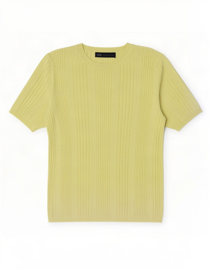 Damski sweter Marks & Spencer z dekoltem w łódkę, UK 12, średni żółty