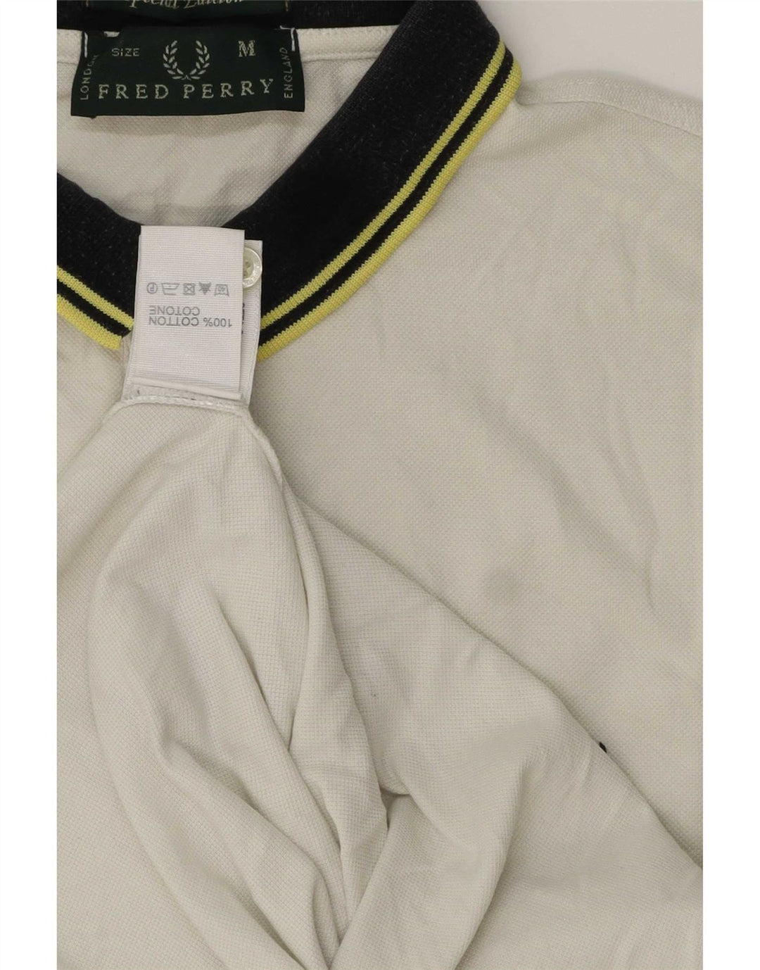 Męska koszulka polo Fred Perry, średnia biała bawełna