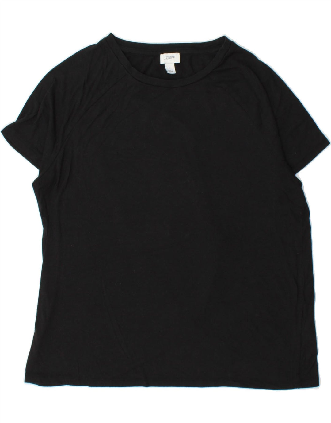 J. CREW Womens T-Shirt Top UK 16 Large Black Polyester Vintage J. Crew and Second-Hand J. Crew from Messina Hembry 
