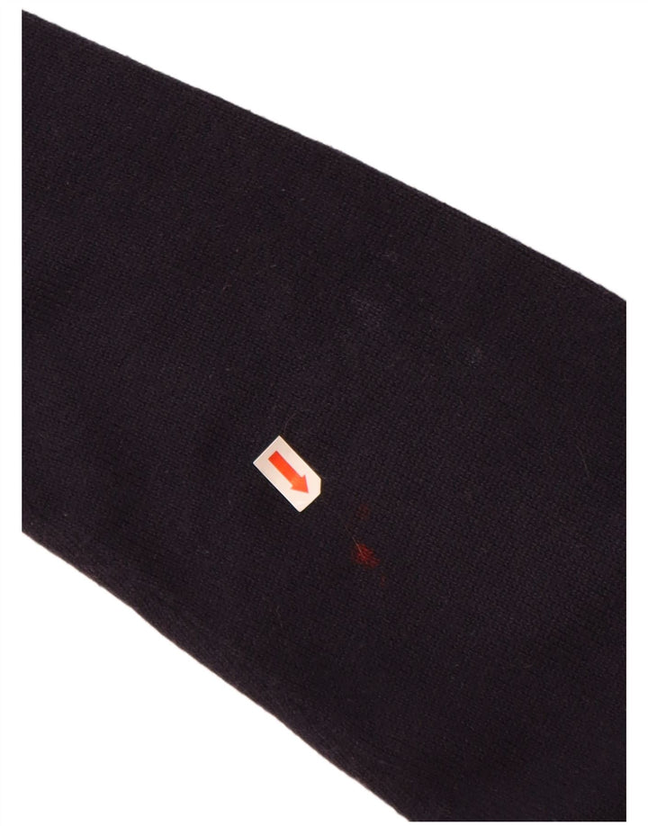 FRED PERRY Męski sweter z dekoltem w kształcie litery V, średni granatowy wełniany