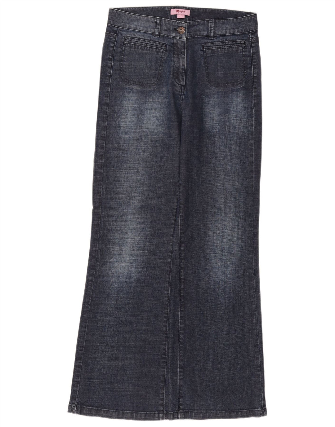 Damskie jeansy rozkloszowane Monsoon UK 8 Small W27 L30 Granatowa bawełna