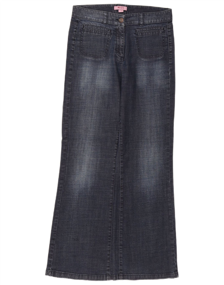 Damskie jeansy rozkloszowane Monsoon UK 8 Small W27 L30 Granatowa bawełna