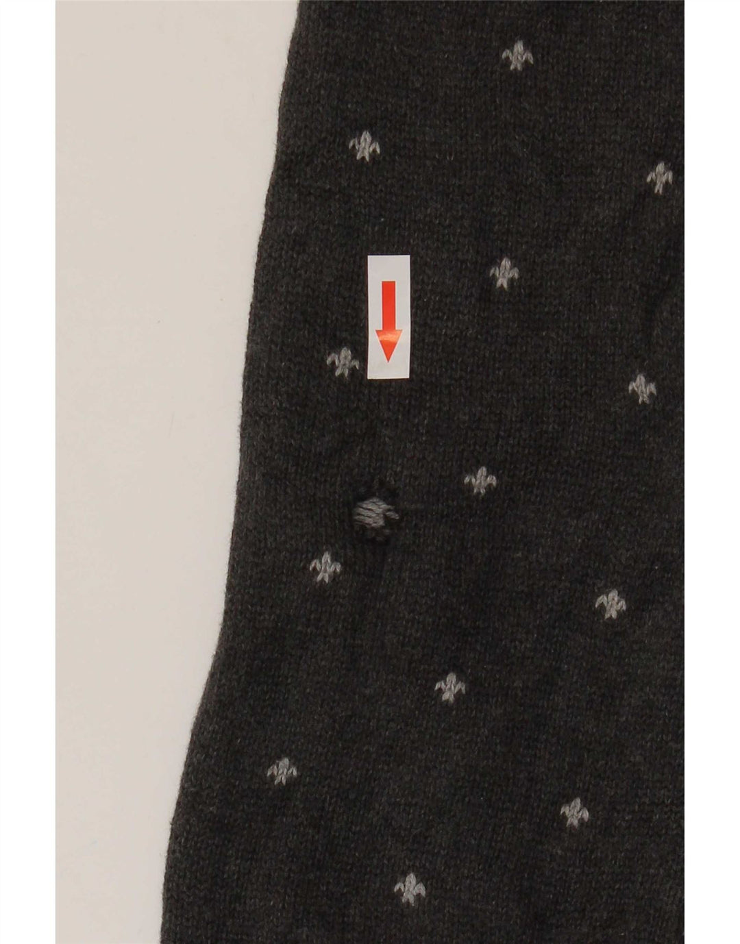 Męski sweter z dekoltem w łódkę Chaps, mały, szary, bawełniany Fair Isle