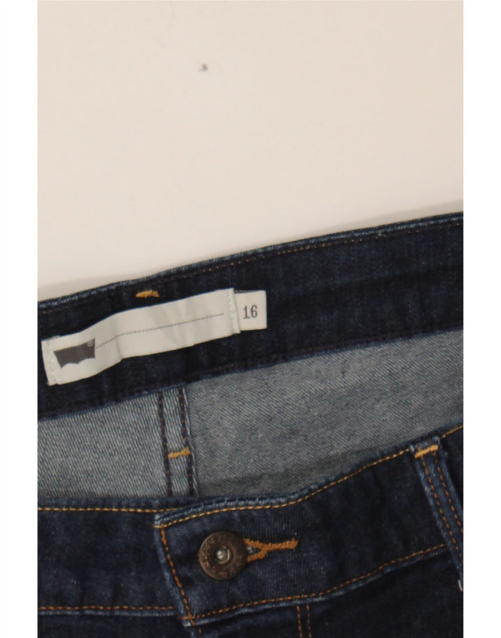 LEVI'S Womens Denim Shorts US 16 2XL W33  Navy Blue Cotton Vintage Levi's and Second-Hand Levi's from Messina Hembry 