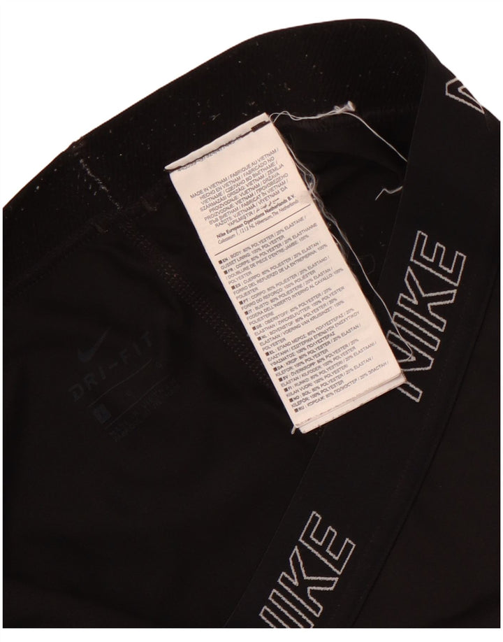 Damskie legginsy Nike Dri Fit Graphic UK 14, duże, czarne, poliestrowe