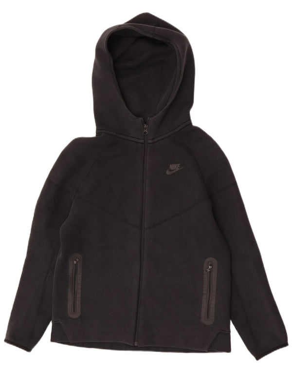 Chłopięcy sweter z kapturem i zamkiem Nike, 13-14 lat, XL, czarna bawełna