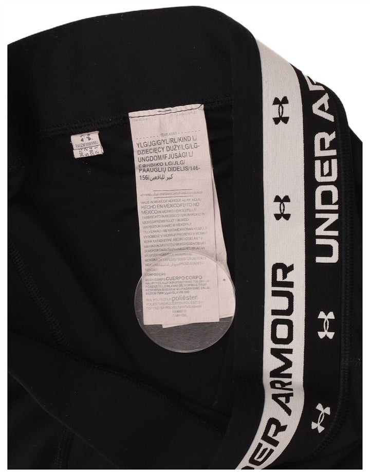 Dziewczęce legginsy z grafiką Under Armour na 11-12 lat, duże, czarne, poliestrowe