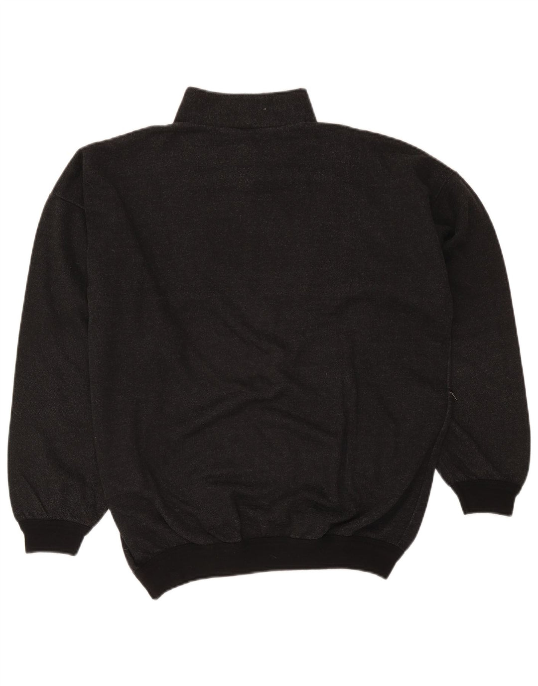 Vintage męska bluza z zamkiem 1/4, duża, szara, nakrapiana, retro