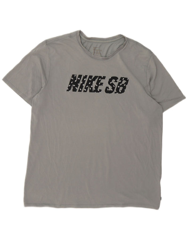 Męski T-shirt Nike Athletic Cut Graphic Top 2XL Szary nakrapiany