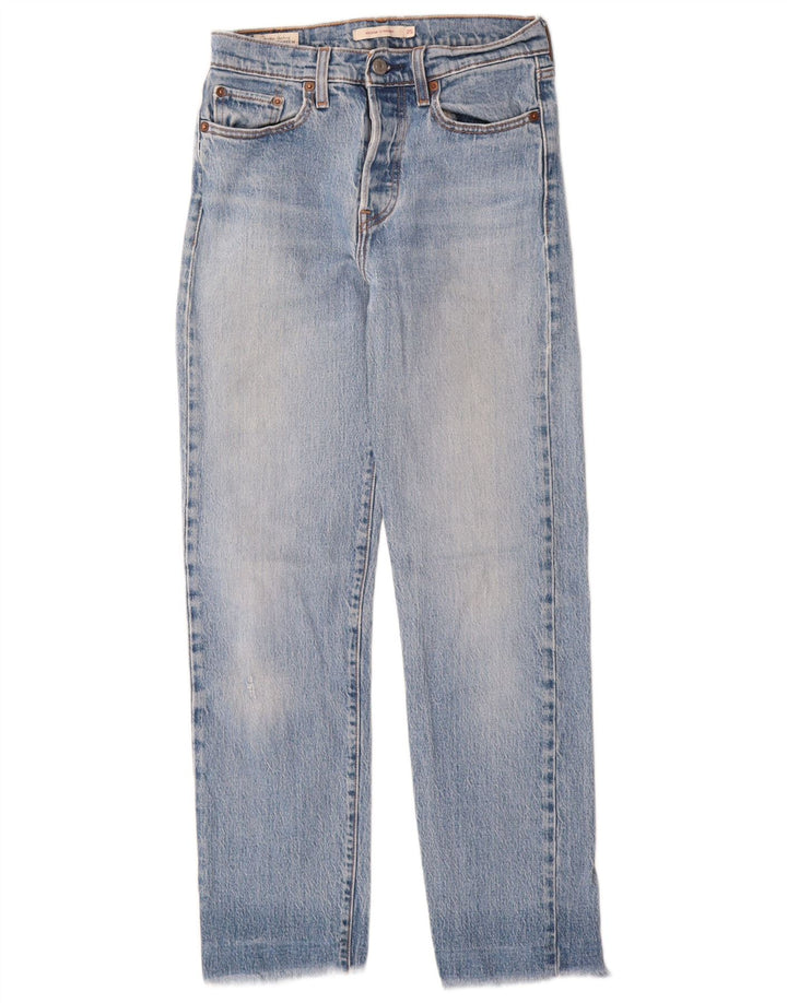 Damskie dżinsy Levi's Wedgie Straight W25 L28 Niebieska bawełna
