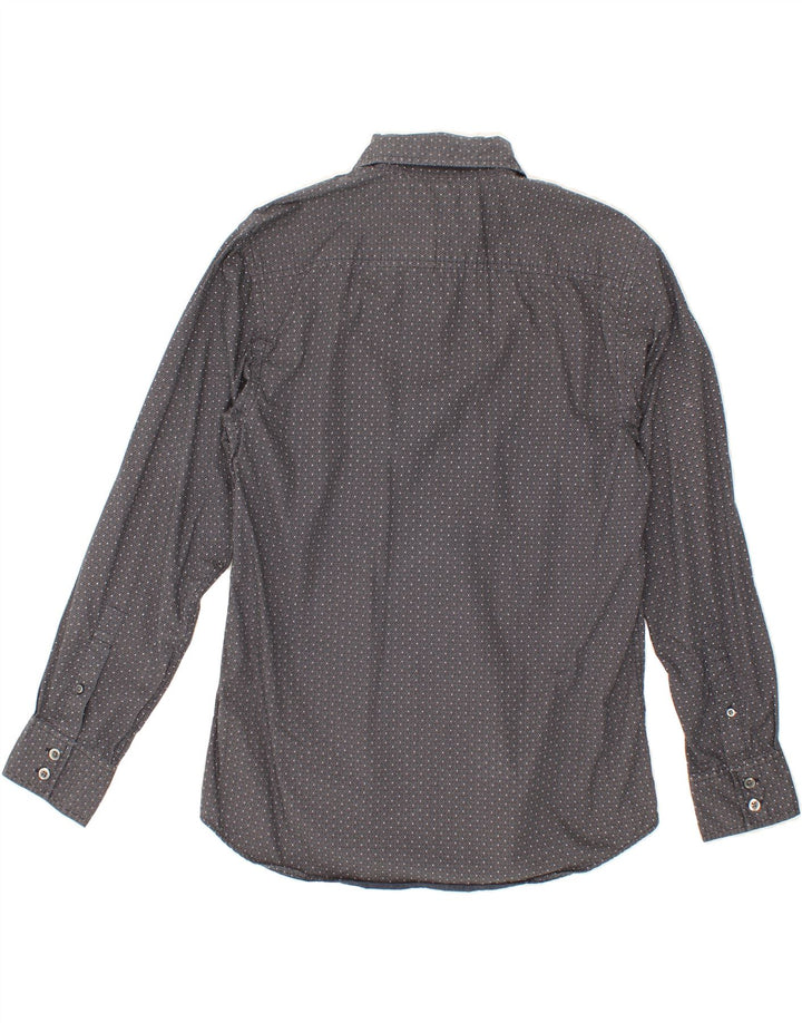 DOCKERS Mens Shirt Medium Navy Blue Spotted Cotton Vintage Dockers and Second-Hand Dockers from Messina Hembry 