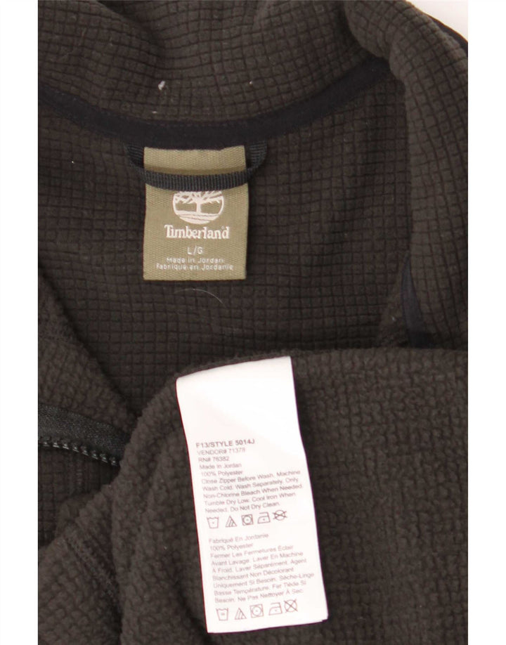 Męski sweter polarowy Timberland z zamkiem błyskawicznym, duży, czarny poliester
