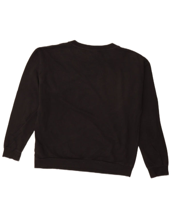 Damska bluza z grafiką ADIDAS, UK 12, średnia czarna bawełna